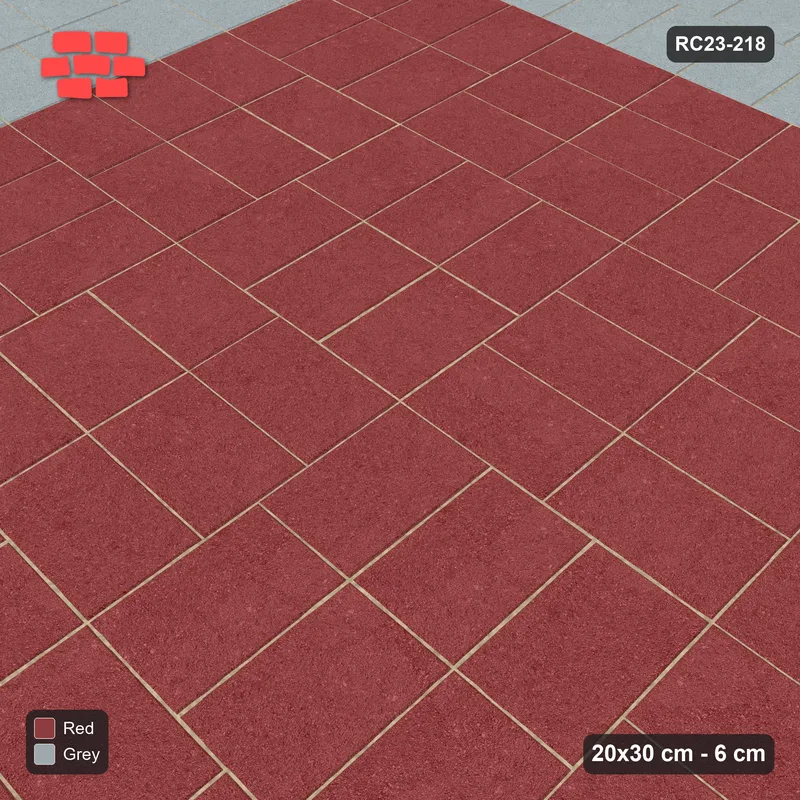 Interlock (Pasco) 20x30 cm · RC23-218 · Basketweave Field, Double Soldier Border · Side view