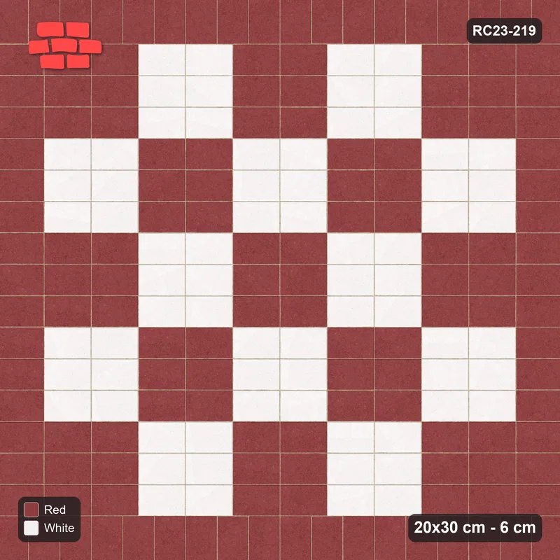 Interlock (Pasco) 20x30 cm · RC23-219 · Chequer Basketweave, Single Soldier Border · Top view