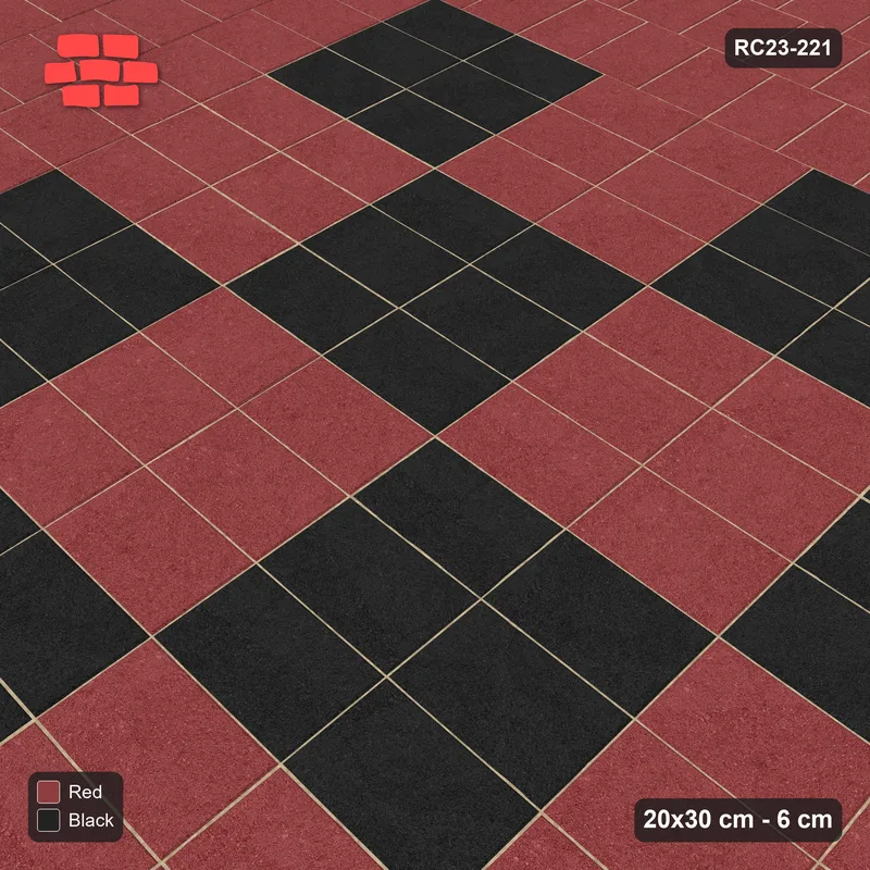 Interlock (Pasco) 20x30 cm · RC23-221 · Chequer Basketweave, Triple Soldier Border · Side view