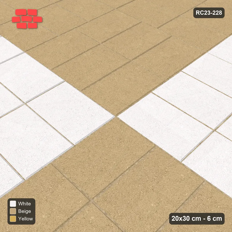 Interlock (Pasco) 20x30 cm · RC23-228 · Cross Panels 60 cm, Single Soldier Border · Side view