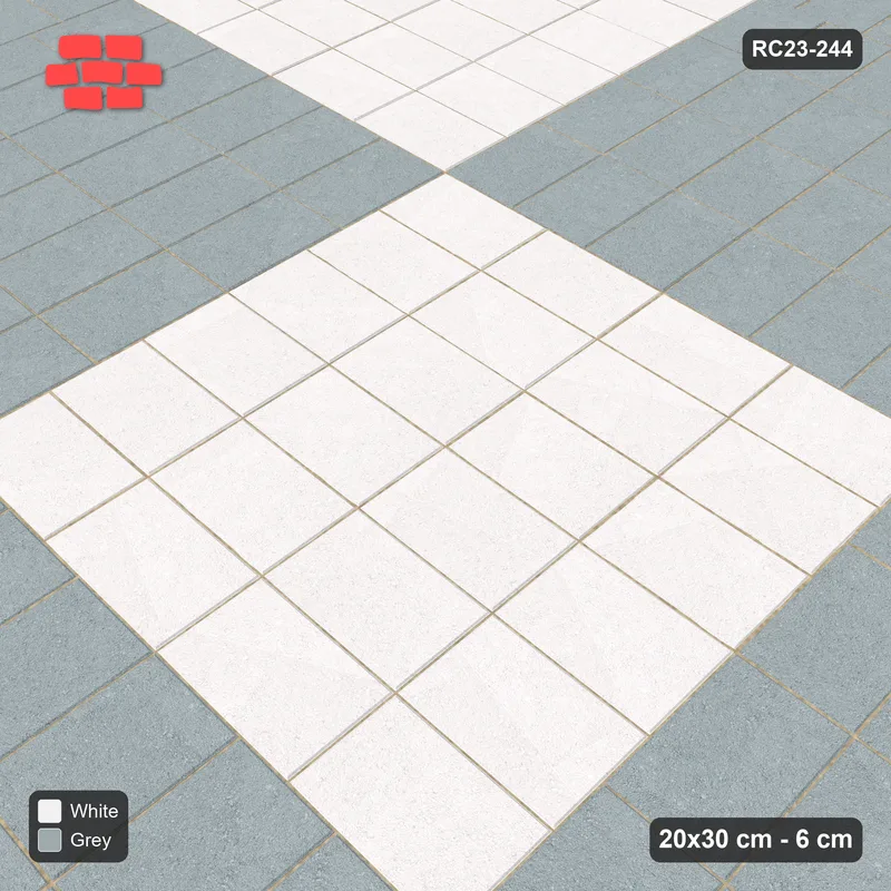 Interlock (Pasco) 20x30 cm · RC23-244 · Panel Chequer 120 cm, Single Soldier Border · Side view