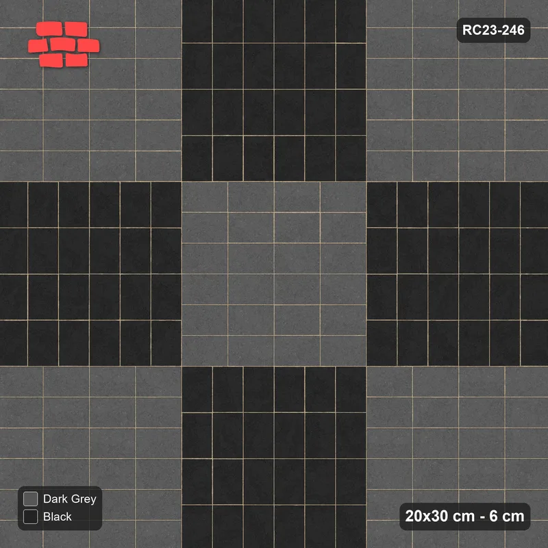 Interlock (Pasco) 20x30 cm · RC23-246 · Panel Chequer 120 cm · Top view