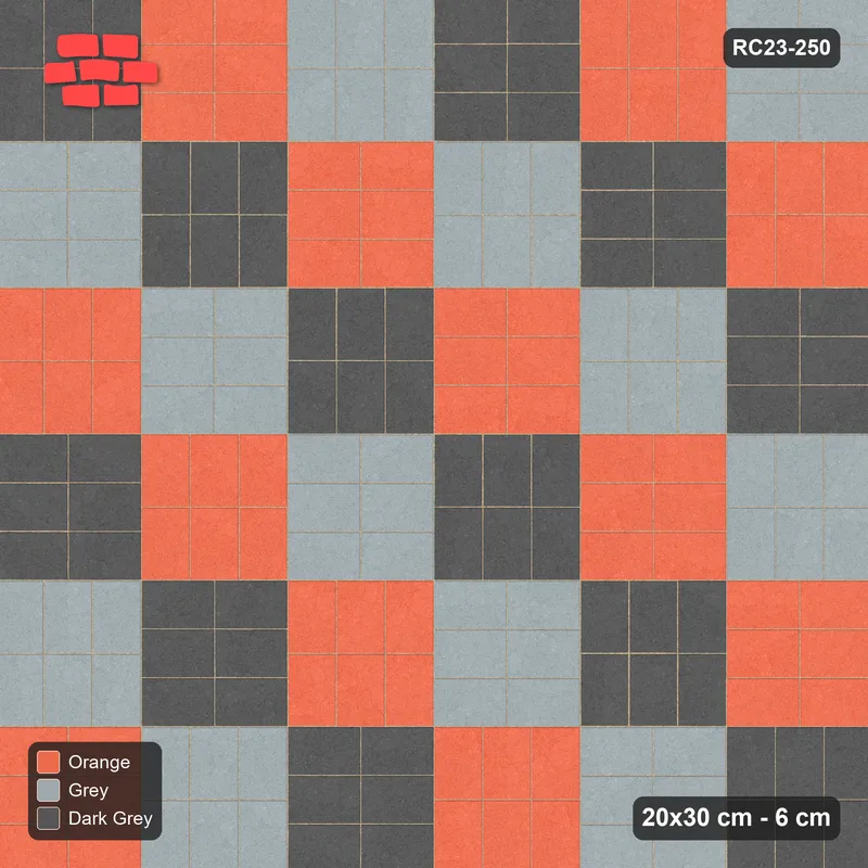 Interlock (Pasco) 20x30 cm · RC23-250 · Quilted Panels 60 cm · Top view