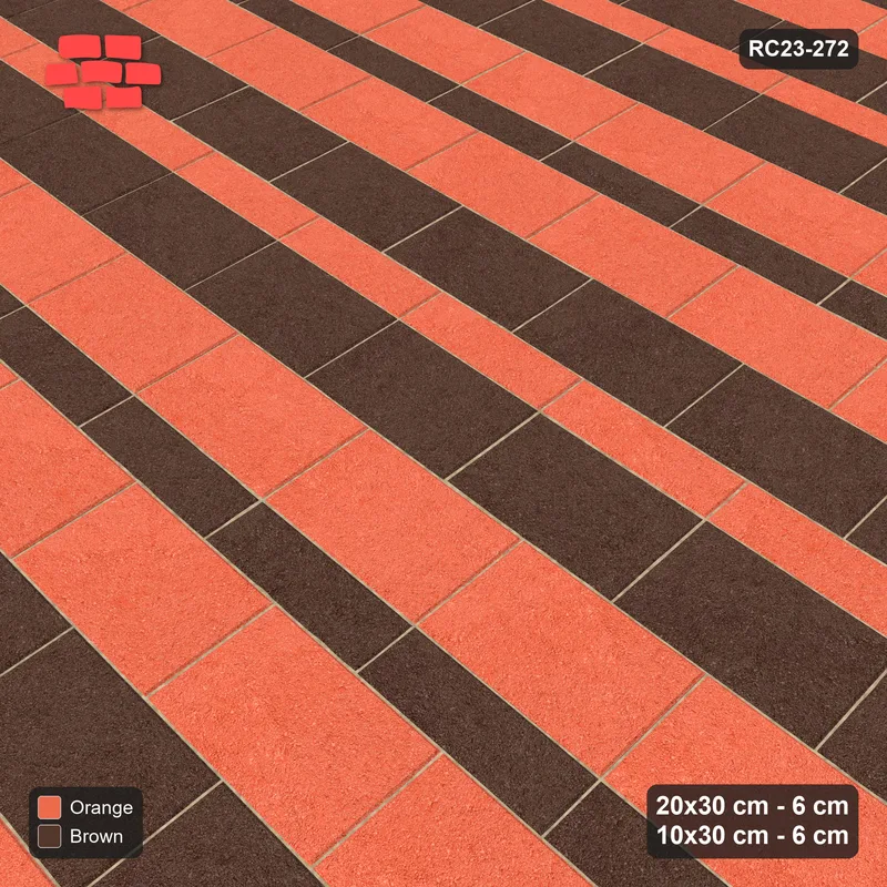 Interlock (Pasco) 20x30 cm · RC23-272 · Course Stripes 20+10 2+1, Course Bands - Burnt Clay · Side view