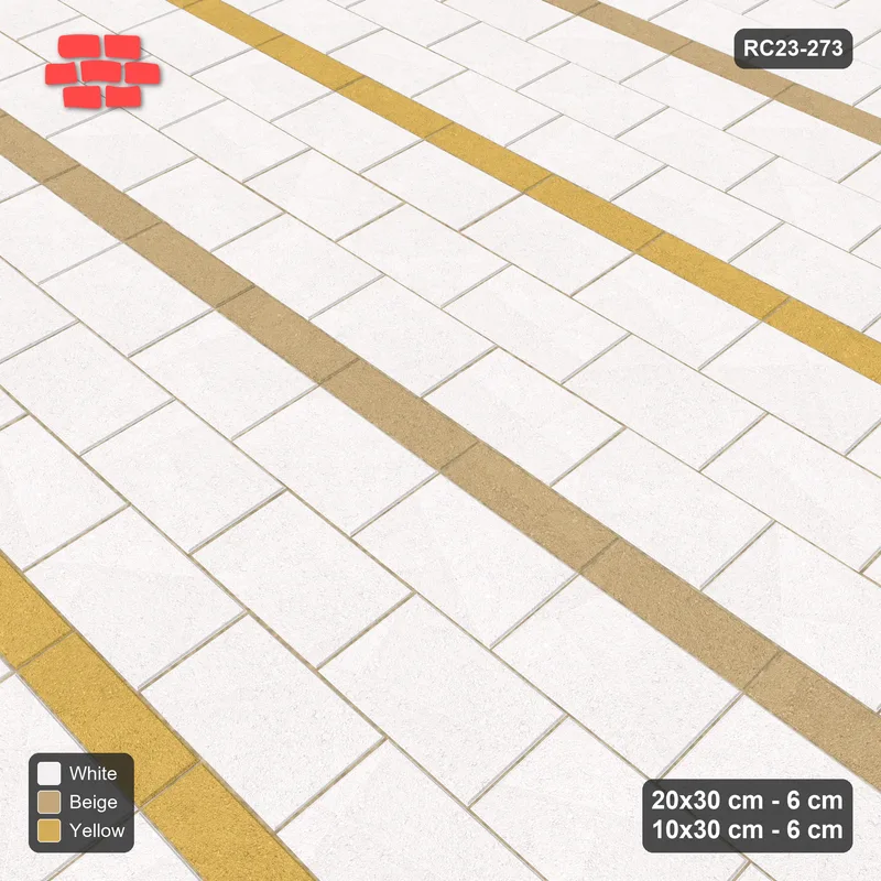 Interlock (Pasco) 20x30 cm · RC23-273 · Course Stripes 20+10 3+1, Big Plain, Small Two-Tone - Golden Sand · Side view