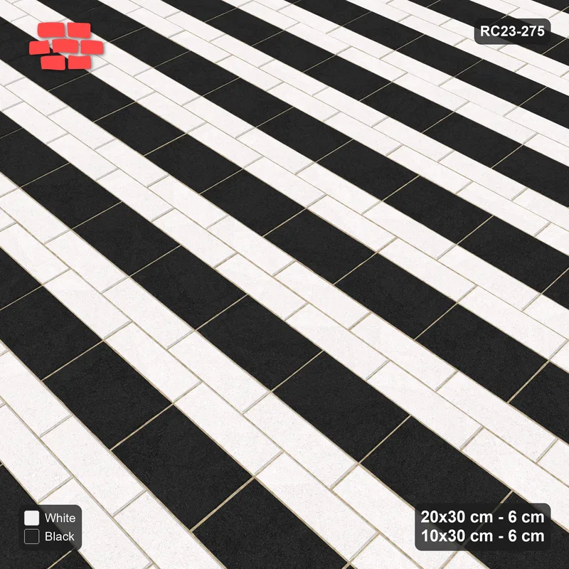 Interlock (Pasco) 20x30 cm · RC23-275 · Course Stripes 20+10 1+2, By Product - Contrast · Side view