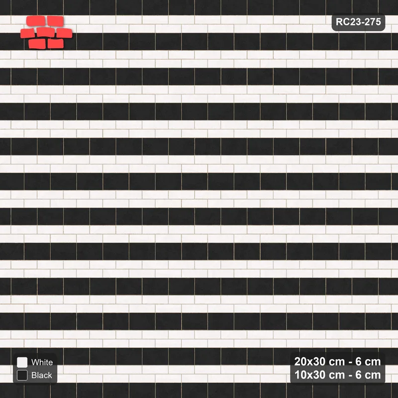 Interlock (Pasco) 20x30 cm · RC23-275 · Course Stripes 20+10 1+2, By Product - Contrast · Top view