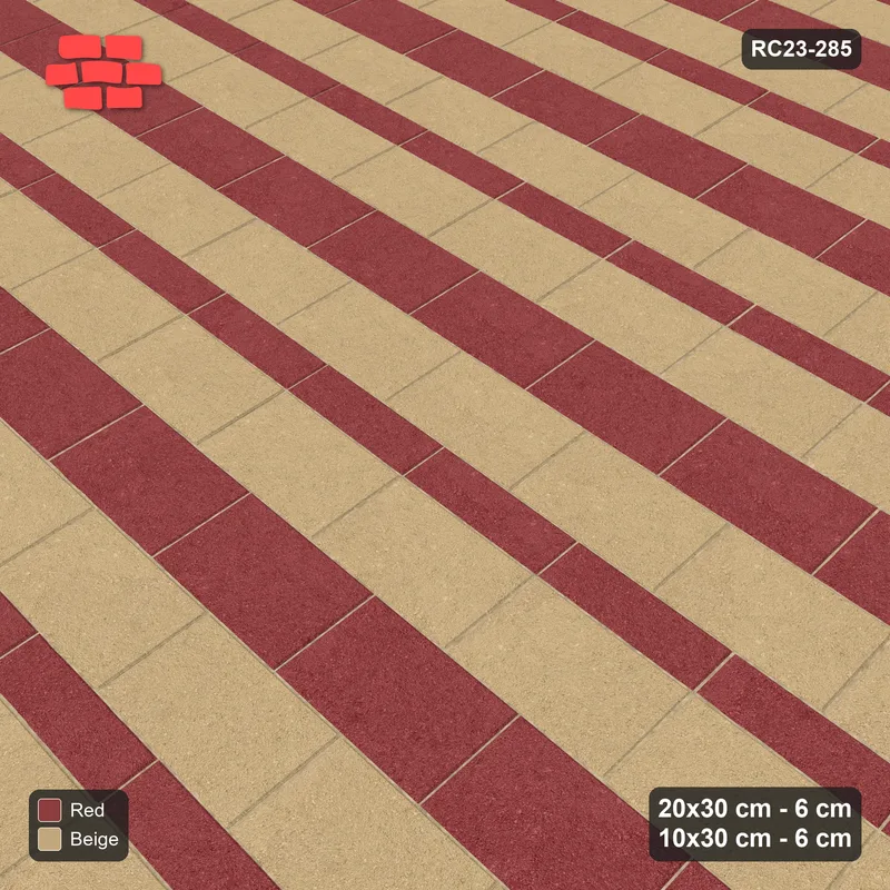 Interlock (Pasco) 20x30 cm · RC23-285 · Course Stripes 20+10 3+1, Course Bands - Terracotta · Side view