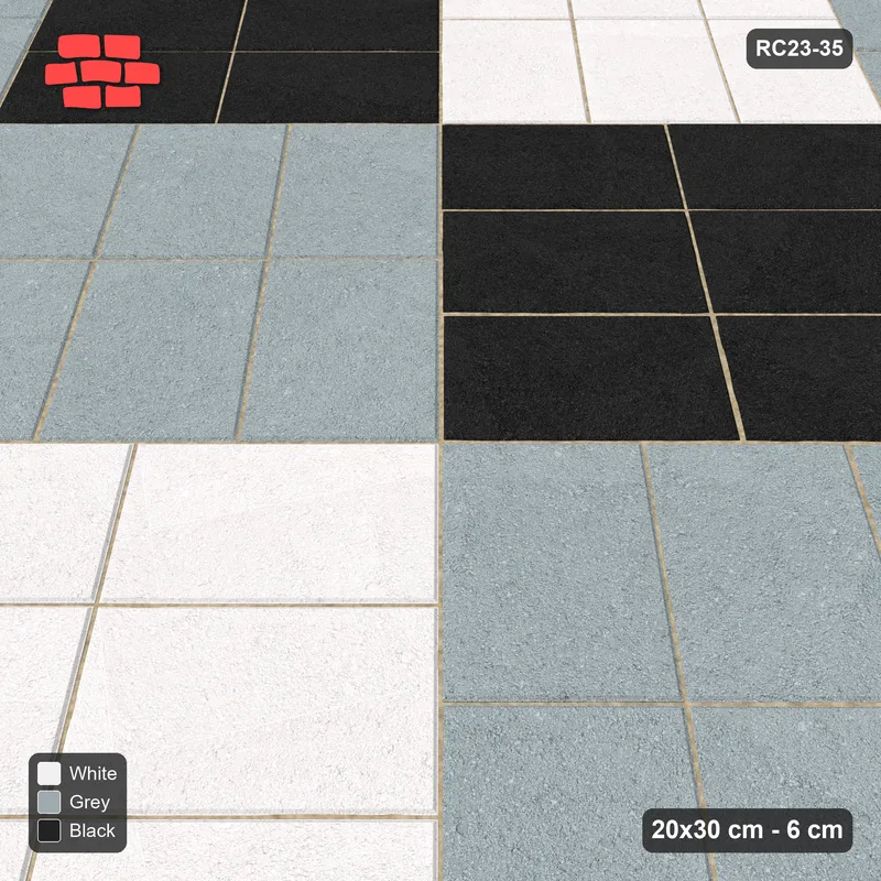 Interlock (Pasco) 20x30 cm · RC23-35 · Diagonal Parquet, Three-Tone · Side view
