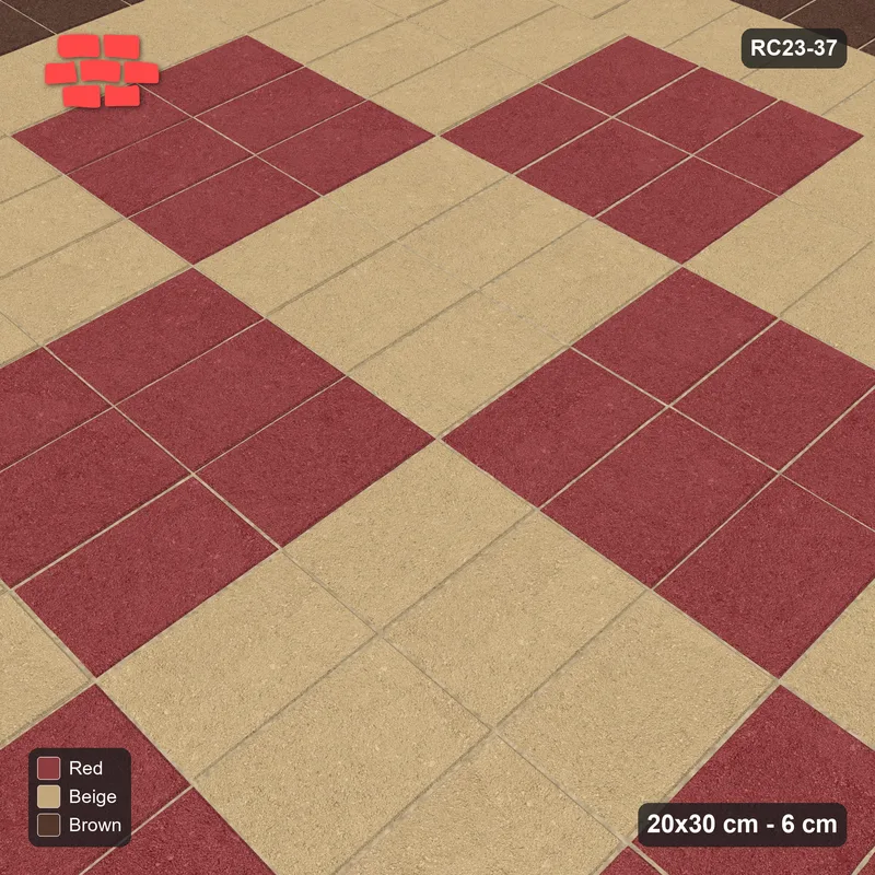 Interlock (Pasco) 20x30 cm · RC23-37 · Double Border, Vertical Panel Checker · Side view