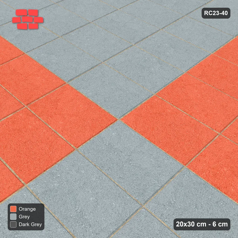 Interlock (Pasco) 20x30 cm · RC23-40 · Soldier Border, Basketweave Panels · Side view