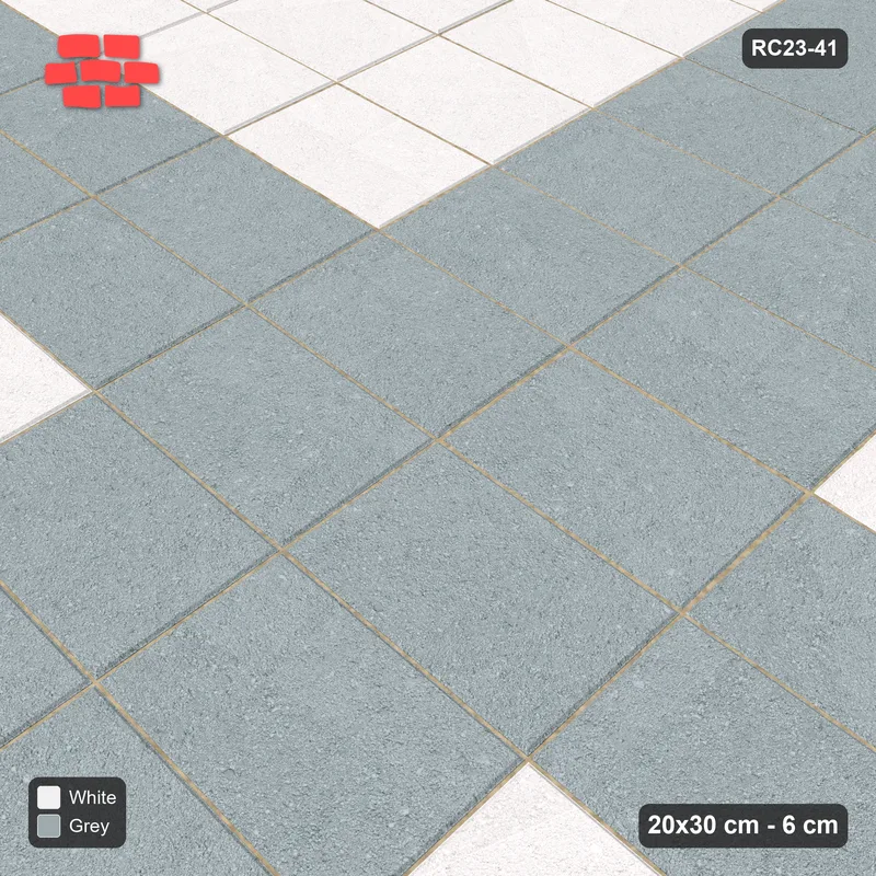 Interlock (Pasco) 20x30 cm · RC23-41 · Stack Bond, Cross Feature · Side view