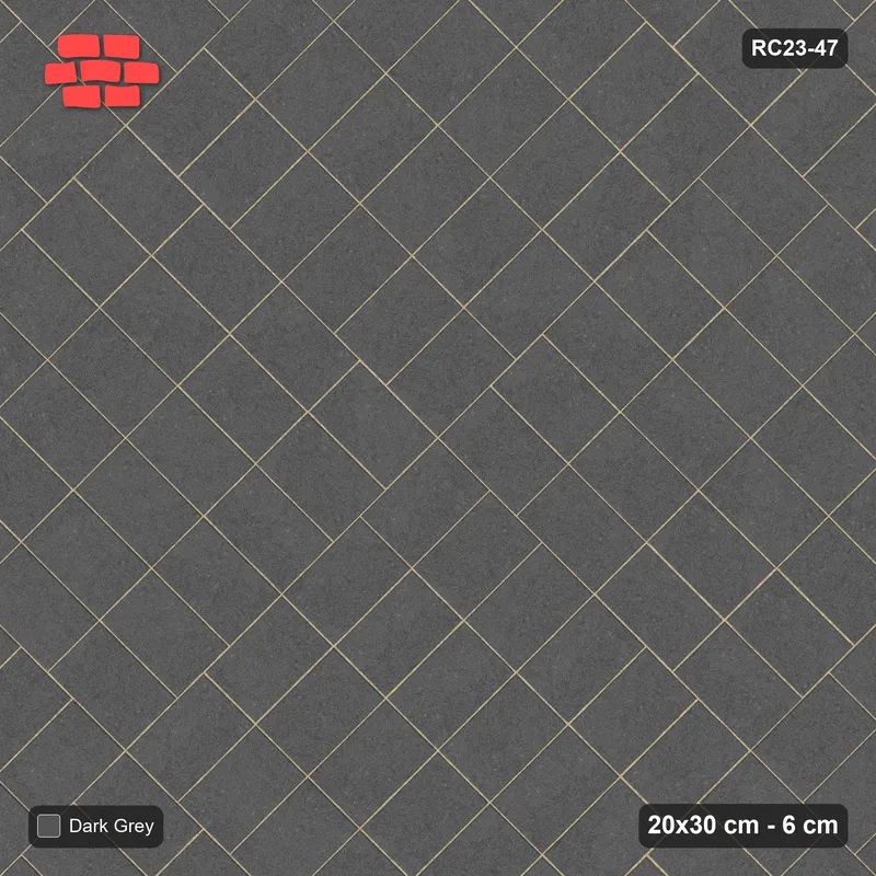 Interlock (Pasco) 20x30 cm · RC23-47 · Double Diagonal Parquet · Top view