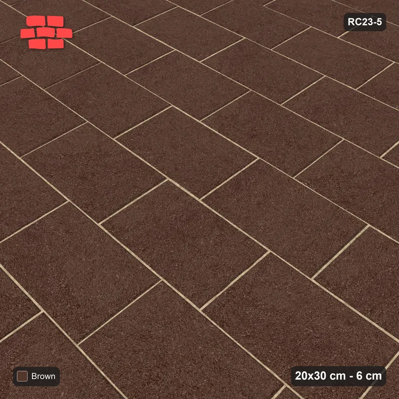 Interlock (Pasco) 20x30 cm · RC23-5 · Running Bond 1/3, Horizontal · Side view