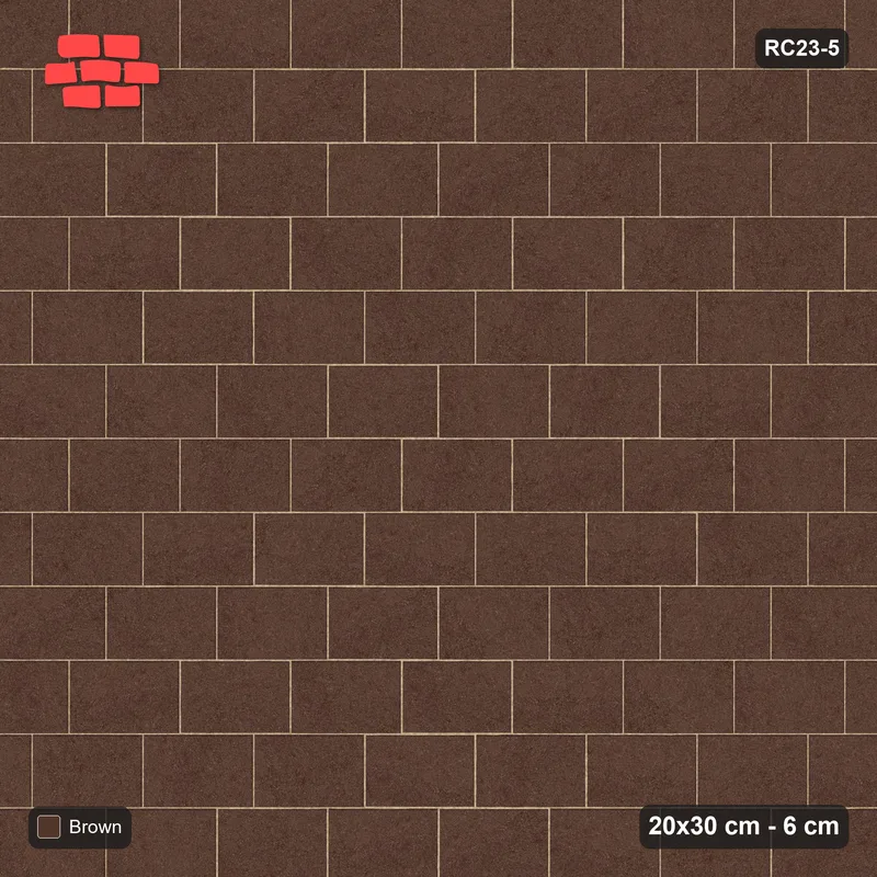 Interlock (Pasco) 20x30 cm · RC23-5 · Running Bond 1/3, Horizontal · Top view