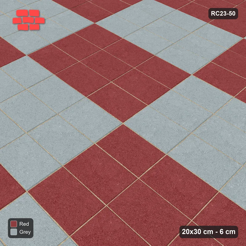 Interlock (Pasco) 20x30 cm · RC23-50 · Stack Bond, Block Checker · Side view