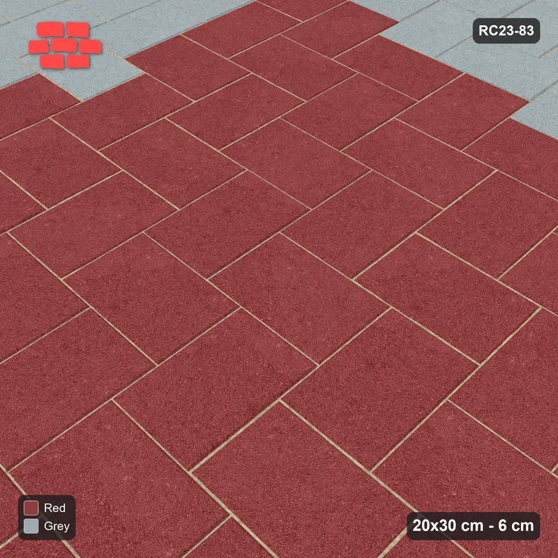 Interlock (Pasco) 20x30 cm · RC23-83 · Stepped Herringbone (3:2), Accent Edge · Side view