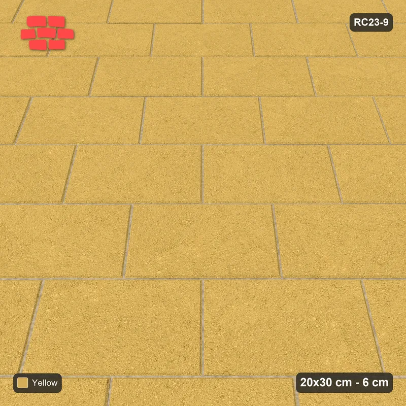 Interlock (Pasco) 20x30 cm · RC23-9 · Running Bond at 45 degrees · Side view