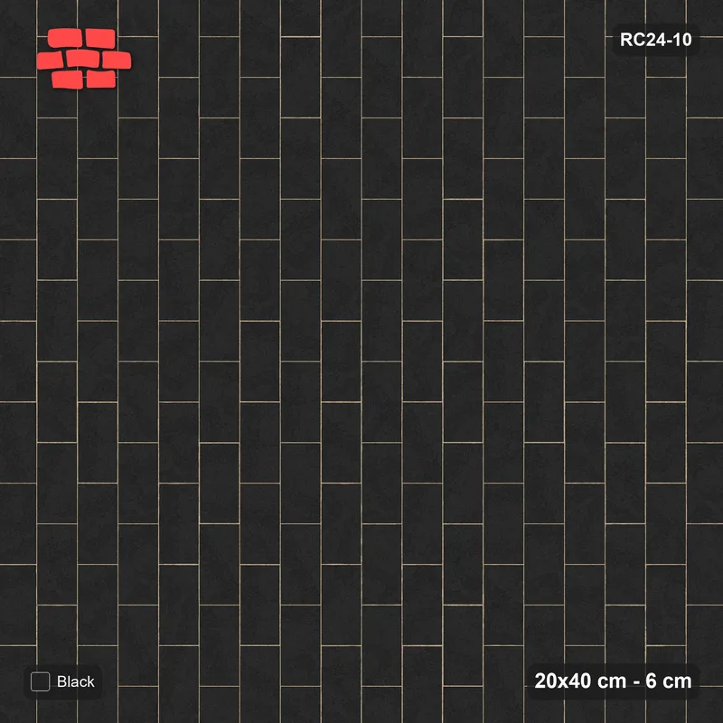 Interlock (Pasco) 20x40 cm · RC24-10 · Running bond 1/2 vertical planks · Top view Interlock (Pasco) 20x40 cm · RC24-10 · Running bond 1/2 vertical planks · Top view