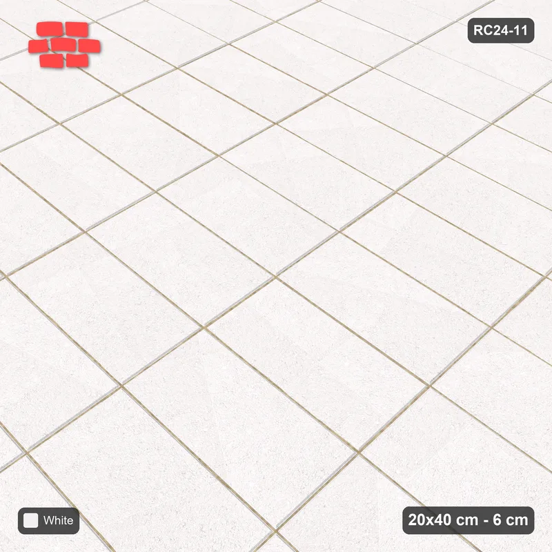 Interlock (Pasco) 20x40 cm · RC24-11 · Stack bond · Side view Interlock (Pasco) 20x40 cm · RC24-11 · Stack bond · Side view