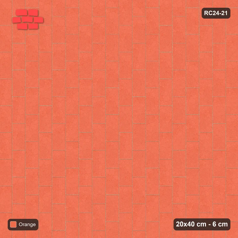 Interlock (Pasco) 20x40 cm · RC24-21 · Running bond 1/3 vertical planks · Top view Interlock (Pasco) 20x40 cm · RC24-21 · Running bond 1/3 vertical planks · Top view