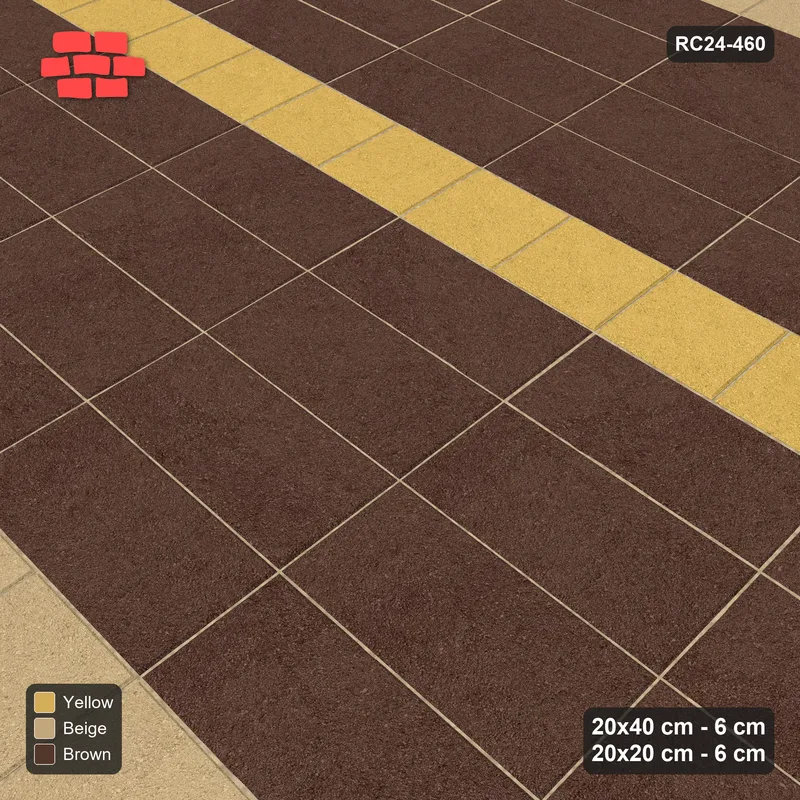 Interlock (Pasco) 20x40 cm · RC24-460 · 4+1 Plank+Square Courses, Stack - Harvest Gold · Side view Interlock (Pasco) 20x40 cm · RC24-460 · 4+1 Plank+Square Courses, Stack - Harvest Gold · Side view