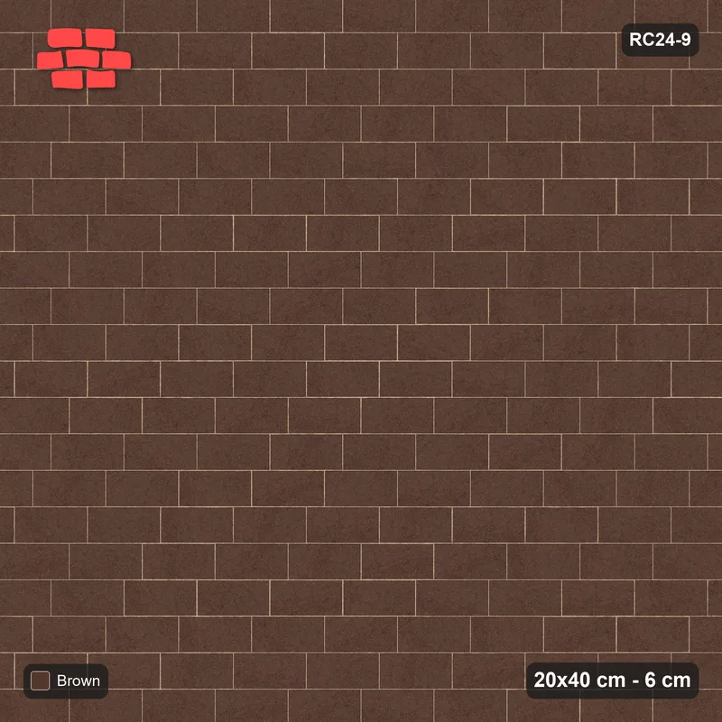Interlock (Pasco) 20x40 cm · RC24-9 · Running bond 1/4 · Top view Interlock (Pasco) 20x40 cm · RC24-9 · Running bond 1/4 · Top view