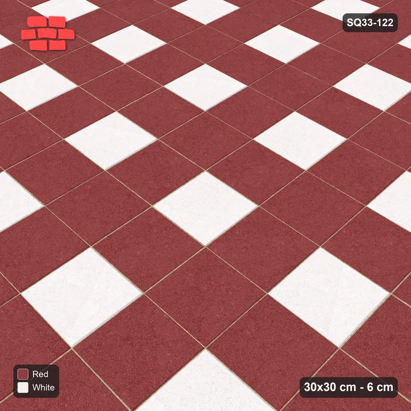 Interlock (Pasco) 30x30 cm · SQ33-122 · Accent Squares Every 2 Units · Side view Interlock (Pasco) 30x30 cm · SQ33-122 · Accent Squares Every 2 Units · Side view