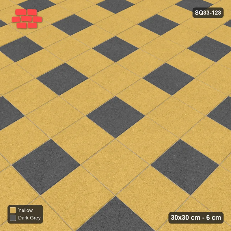 Interlock (Pasco) 30x30 cm · SQ33-123 · Accent Squares Every 2 Units · Side view Interlock (Pasco) 30x30 cm · SQ33-123 · Accent Squares Every 2 Units · Side view