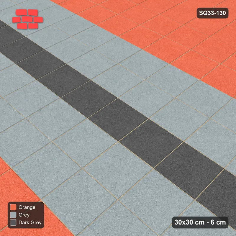 Interlock (Pasco) 30x30 cm · SQ33-130 · Triple Feature Bands · Side view Interlock (Pasco) 30x30 cm · SQ33-130 · Triple Feature Bands · Side view