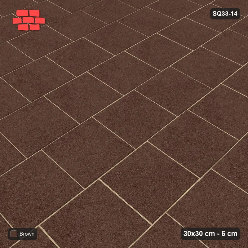 Interlock (Pasco) 30x30 cm · SQ33-14 · Quarter-bond running, vertical courses · Side view Interlock (Pasco) 30x30 cm · SQ33-14 · Quarter-bond running, vertical courses · Side view