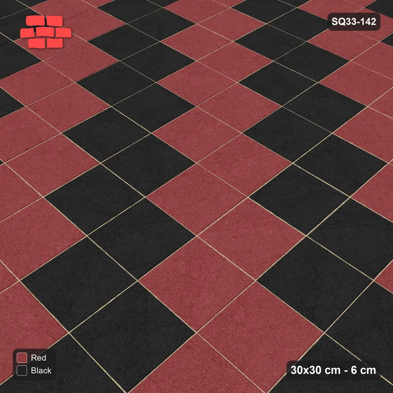Interlock (Pasco) 30x30 cm · SQ33-142 · Diagonal Feature Stripes · Side view Interlock (Pasco) 30x30 cm · SQ33-142 · Diagonal Feature Stripes · Side view