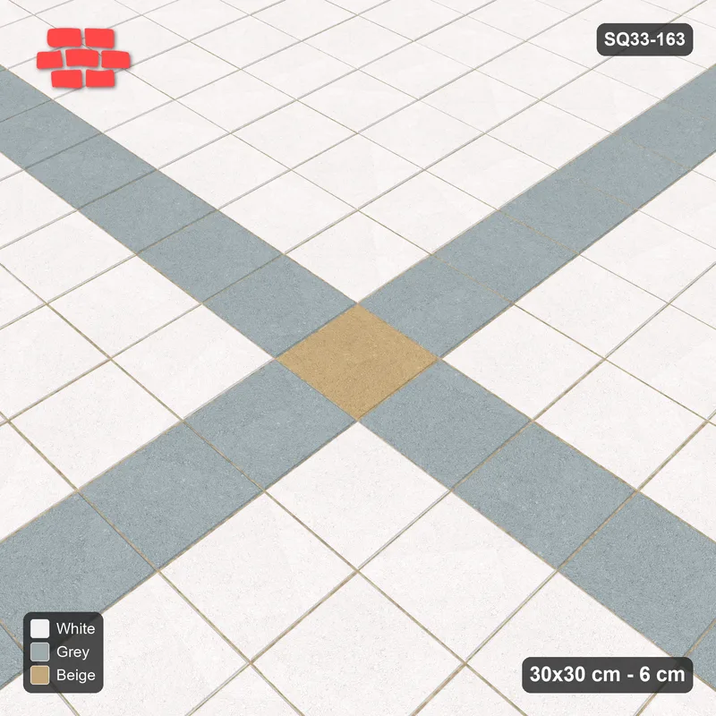 Interlock (Pasco) 30x30 cm · SQ33-163 · Cross Feature · Side view Interlock (Pasco) 30x30 cm · SQ33-163 · Cross Feature · Side view