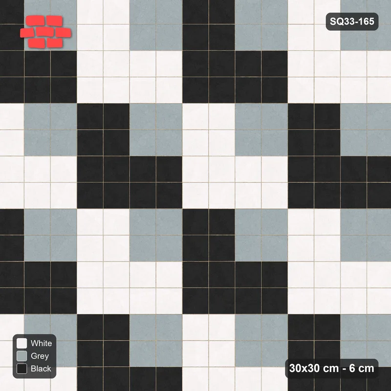 Interlock (Pasco) 30x30 cm · SQ33-165 · Quadrant Medallion Tiles · Top view Interlock (Pasco) 30x30 cm · SQ33-165 · Quadrant Medallion Tiles · Top view