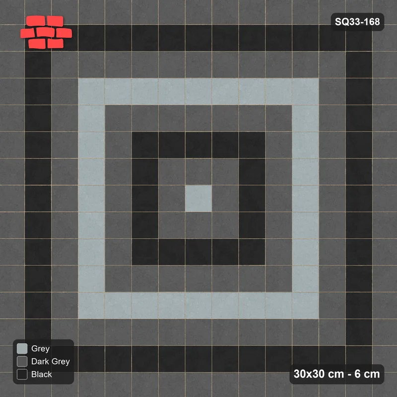 Interlock (Pasco) 30x30 cm · SQ33-168 · Tonal Rings · Top view Interlock (Pasco) 30x30 cm · SQ33-168 · Tonal Rings · Top view