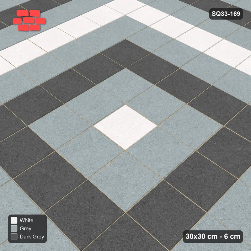 Interlock (Pasco) 30x30 cm · SQ33-169 · Tonal Rings · Side view Interlock (Pasco) 30x30 cm · SQ33-169 · Tonal Rings · Side view