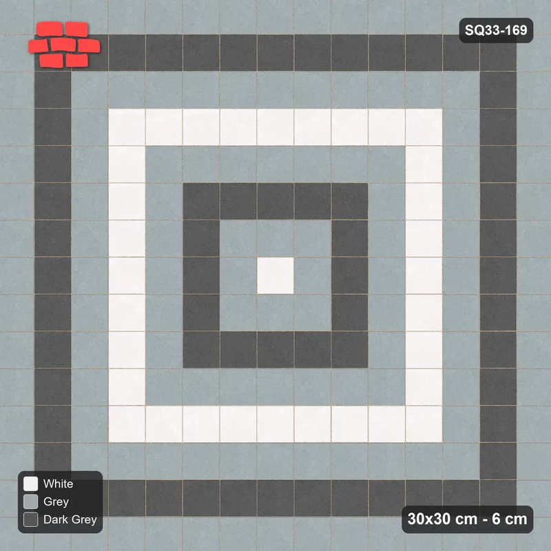 Interlock (Pasco) 30x30 cm · SQ33-169 · Tonal Rings · Top view Interlock (Pasco) 30x30 cm · SQ33-169 · Tonal Rings · Top view