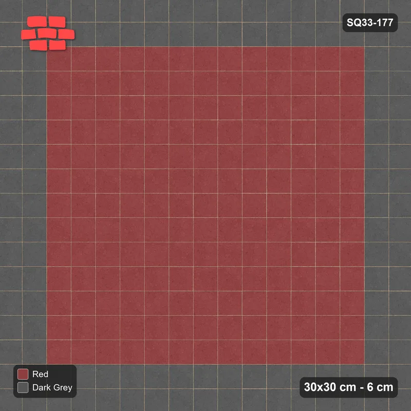Interlock (Pasco) 30x30 cm · SQ33-177 · Double Course Border with Plain Field · Top view Interlock (Pasco) 30x30 cm · SQ33-177 · Double Course Border with Plain Field · Top view