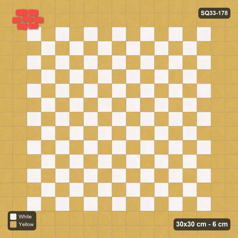 Interlock (Pasco) 30x30 cm · SQ33-178 · Double Course Border with Checker Field · Top view Interlock (Pasco) 30x30 cm · SQ33-178 · Double Course Border with Checker Field · Top view