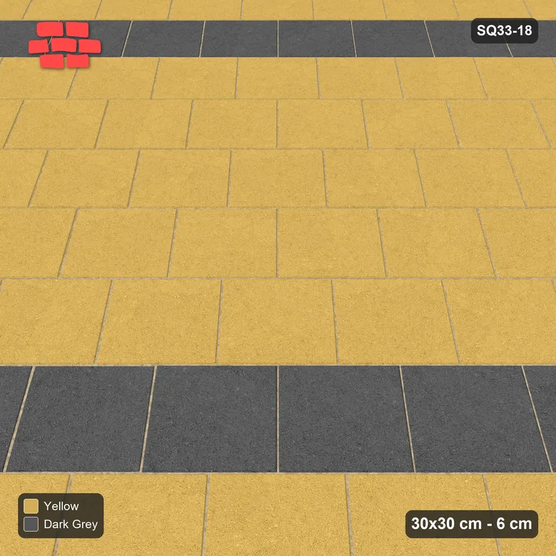 Interlock (Pasco) 30x30 cm · SQ33-18 · Diagonal half-bond running · Side view Interlock (Pasco) 30x30 cm · SQ33-18 · Diagonal half-bond running · Side view