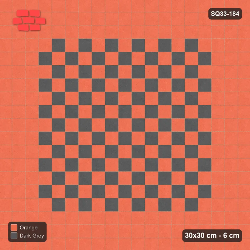 Interlock (Pasco) 30x30 cm · SQ33-184 · Triple Course Border with Checker Field · Top view Interlock (Pasco) 30x30 cm · SQ33-184 · Triple Course Border with Checker Field · Top view