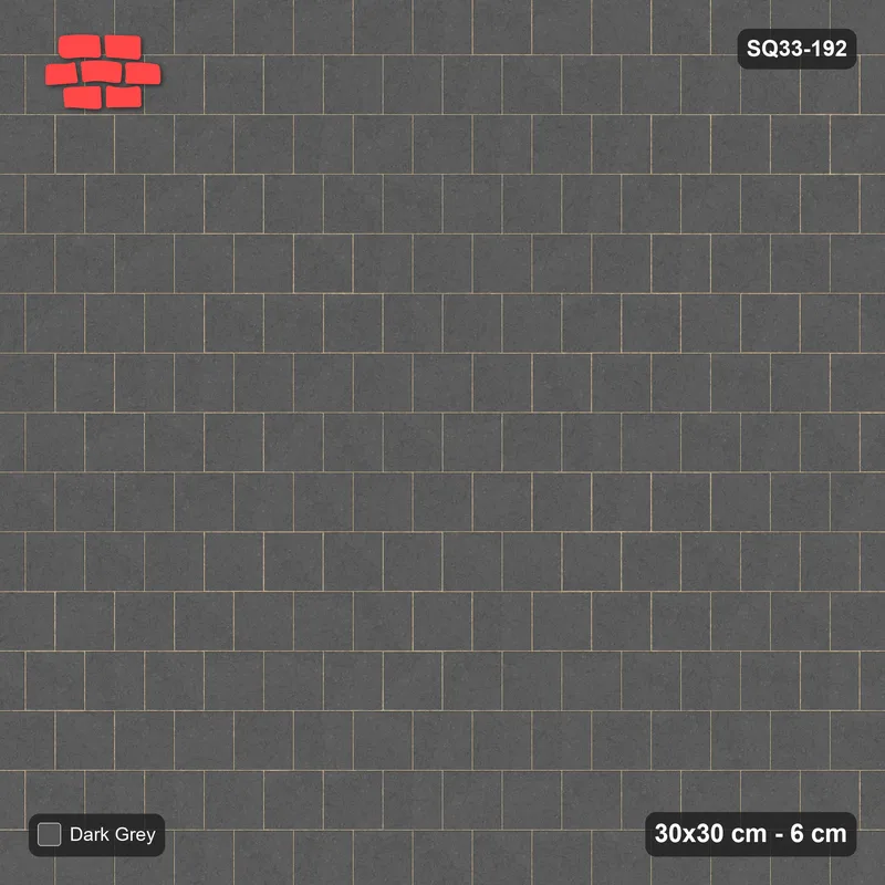Interlock (Pasco) 30x30 cm · SQ33-192 · Running Bond, Half Offset · Top view Interlock (Pasco) 30x30 cm · SQ33-192 · Running Bond, Half Offset · Top view