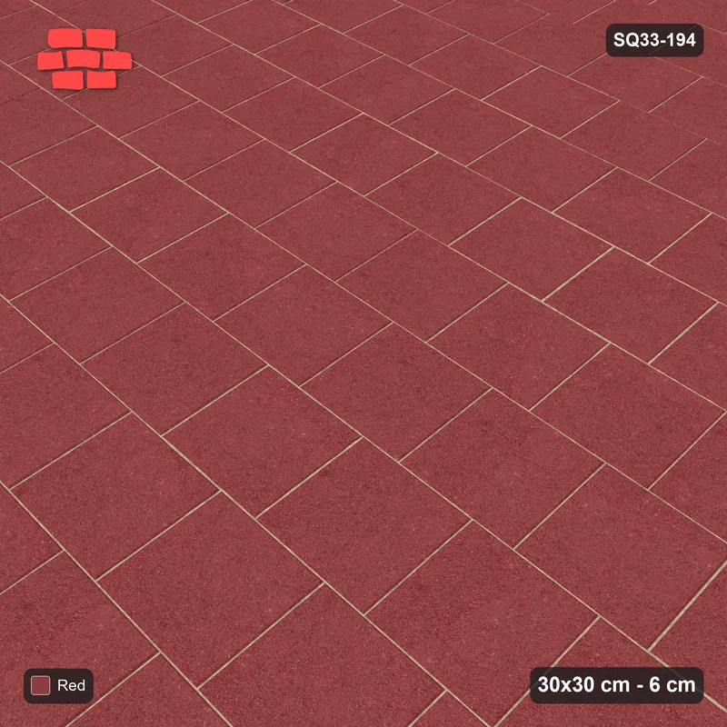 Interlock (Pasco) 30x30 cm · SQ33-194 · Running Bond, Third Offset · Side view Interlock (Pasco) 30x30 cm · SQ33-194 · Running Bond, Third Offset · Side view
