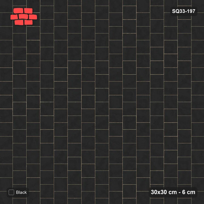Interlock (Pasco) 30x30 cm · SQ33-197 · Vertical Running Bond · Top view Interlock (Pasco) 30x30 cm · SQ33-197 · Vertical Running Bond · Top view