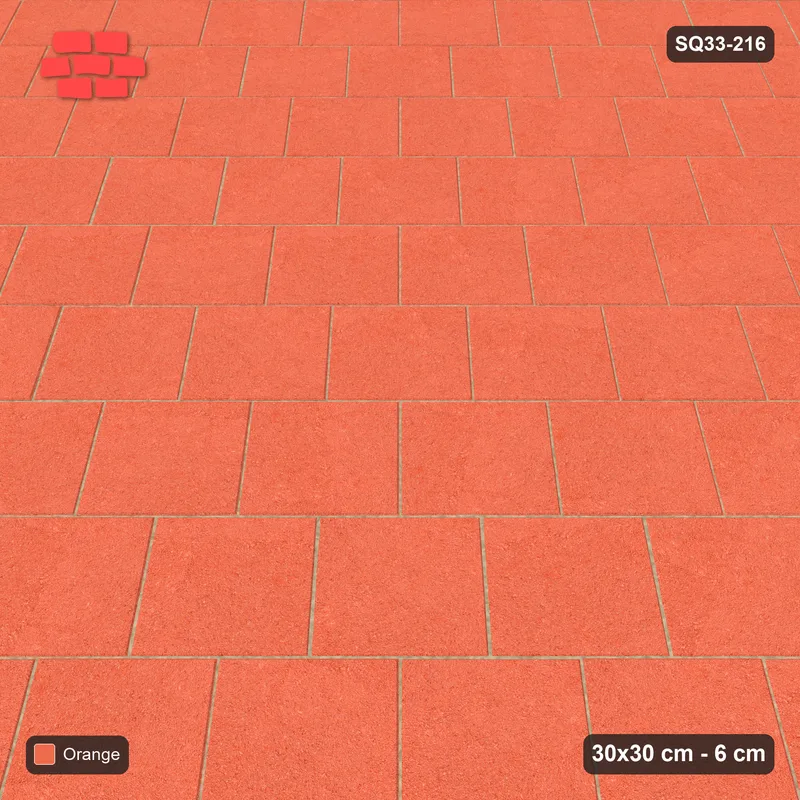 Interlock (Pasco) 30x30 cm · SQ33-216 · Diagonal Running Bond · Side view Interlock (Pasco) 30x30 cm · SQ33-216 · Diagonal Running Bond · Side view