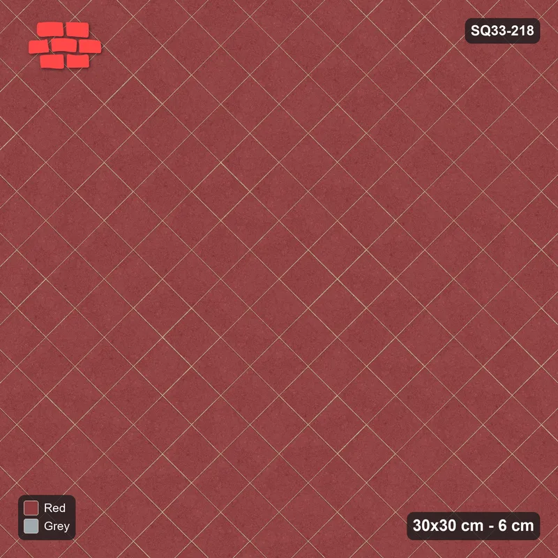 Interlock (Pasco) 30x30 cm · SQ33-218 · Diagonal Stack in Kerb Frame · Top view Interlock (Pasco) 30x30 cm · SQ33-218 · Diagonal Stack in Kerb Frame · Top view
