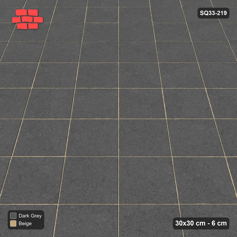 Interlock (Pasco) 30x30 cm · SQ33-219 · Diagonal Stack in Kerb Frame · Side view Interlock (Pasco) 30x30 cm · SQ33-219 · Diagonal Stack in Kerb Frame · Side view