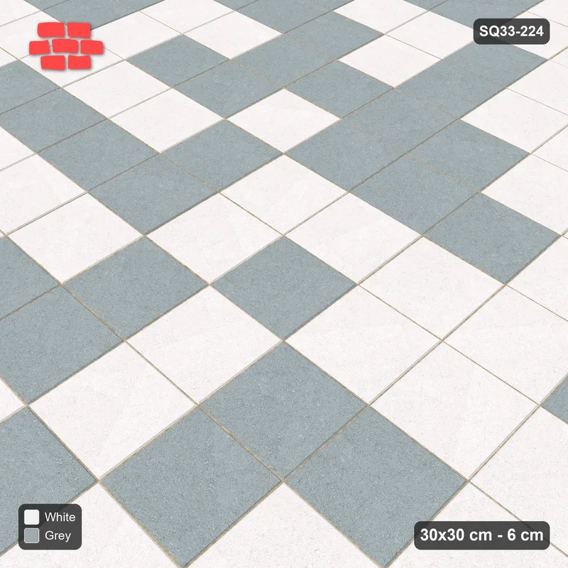 Interlock (Pasco) 30x30 cm · SQ33-224 · Stack Bond Tonal Blend · Side view Interlock (Pasco) 30x30 cm · SQ33-224 · Stack Bond Tonal Blend · Side view