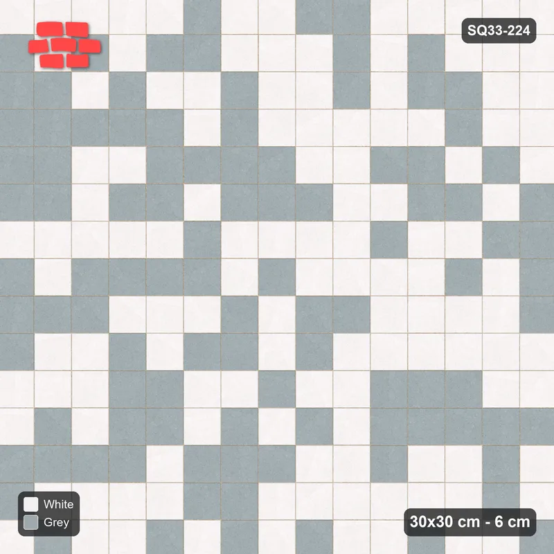 Interlock (Pasco) 30x30 cm · SQ33-224 · Stack Bond Tonal Blend · Top view Interlock (Pasco) 30x30 cm · SQ33-224 · Stack Bond Tonal Blend · Top view