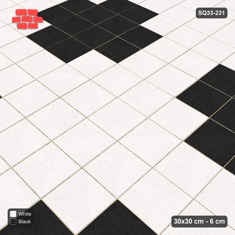 Interlock (Pasco) 30x30 cm · SQ33-231 · Stepped Diamond Field · Side view Interlock (Pasco) 30x30 cm · SQ33-231 · Stepped Diamond Field · Side view